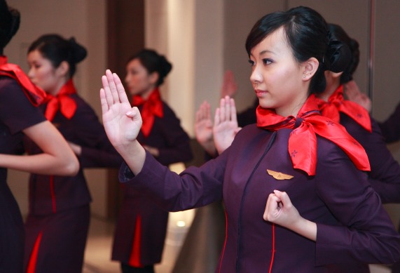 Wing Chun is standard training for flight attendants in Asia